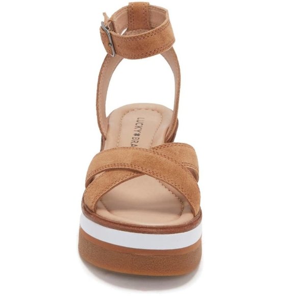 New Lucky Brand Darli Slingback Sandal, Size 10 in Dusty Sand Leather - Picture 5 of 12